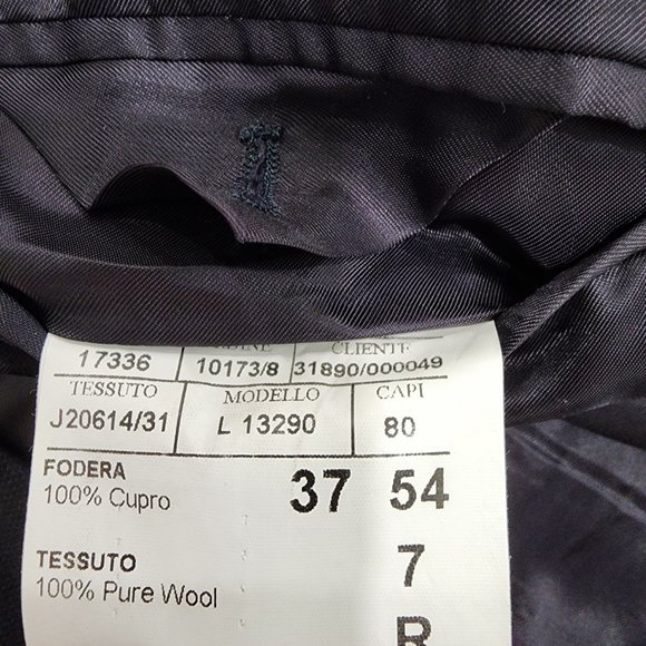 Canali Brown Label Travel Water Resistant 13290 Black Two Button Wool Blazer 44 - Picture 4 of 8